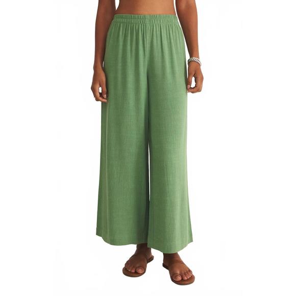 NEW Z SUPPLY women's scout linen rayon pant in green - Picture 1 of 6